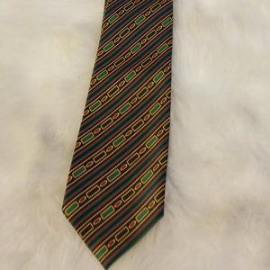 Rene Chagal Italian Design Tie Black Green Red